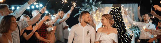 Assorted Wedding Sparklers Arranged for Display in FAQ Blog Post | Celebration Sparklers Blog