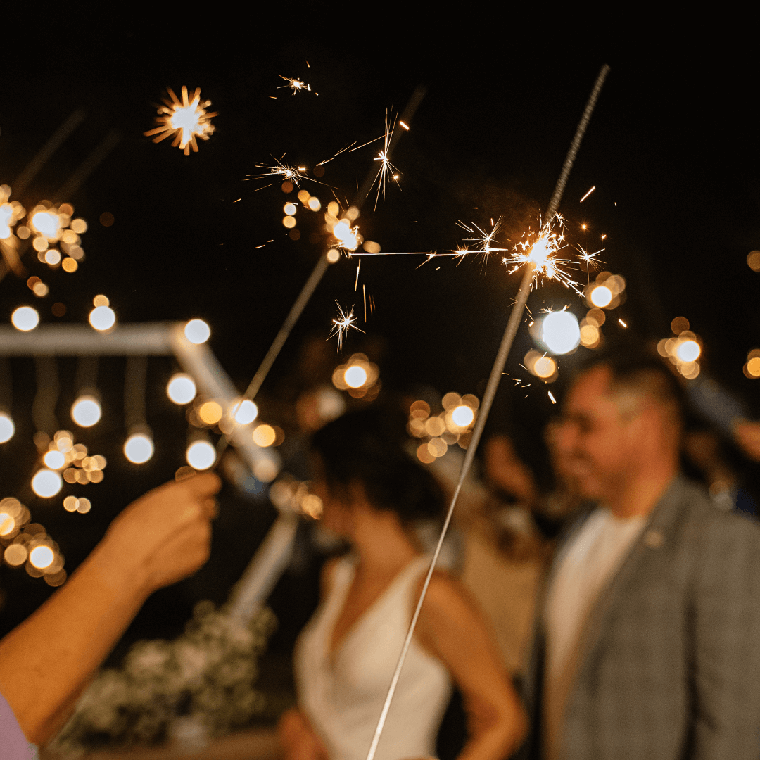 36" Wedding Sparklers Lighting Up a Wedding Exit – Perfect for Magical and Memorable Celebrations | Celebration Sparklers