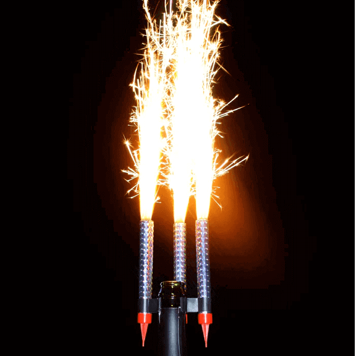 6" VIP Bottle Sparklers Igniting – Bright and Dazzling Display for Nightclubs, Parties, and Special Events | Celebration Sparklers