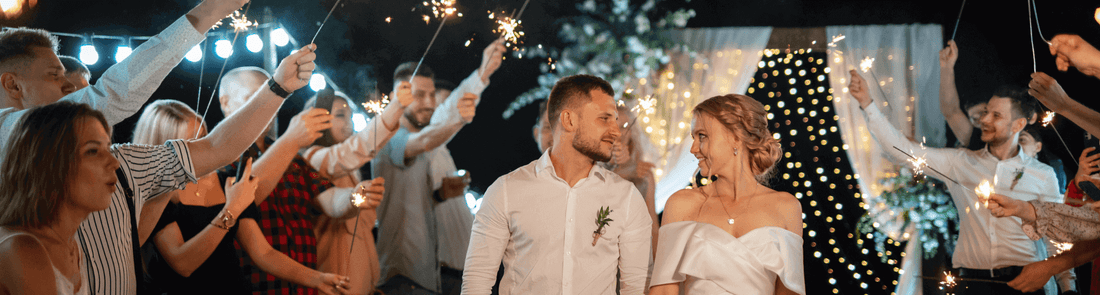 Assorted Wedding Sparklers Arranged for Display in FAQ Blog Post | Celebration Sparklers Blog
